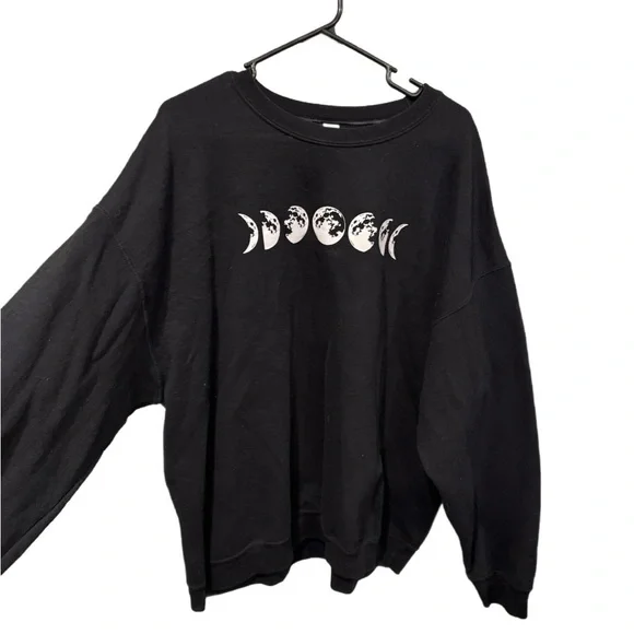 Black Moon Phase Sweatshirt Size 2XL - Picture 1 of 5